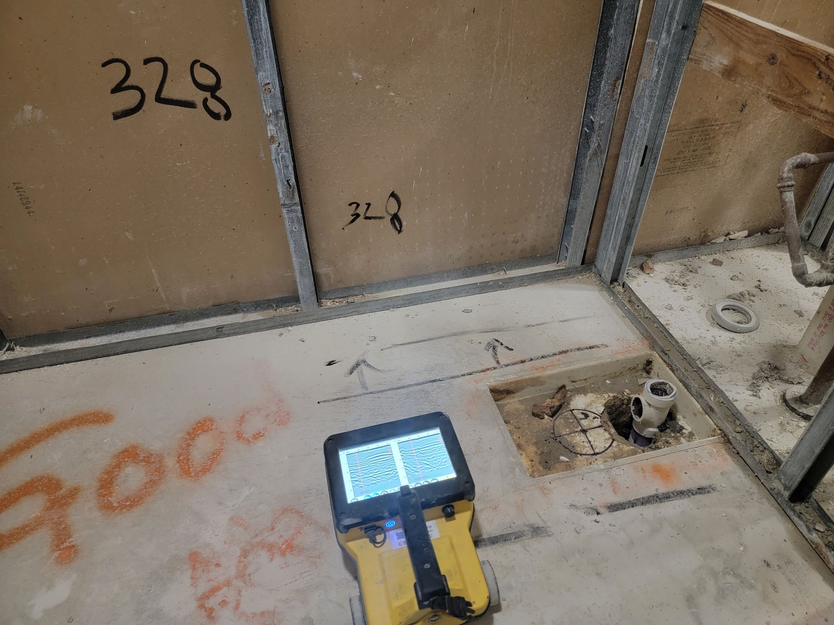 Concrete Scan for Plumbing Work by Alsip Locating Service, LLC
