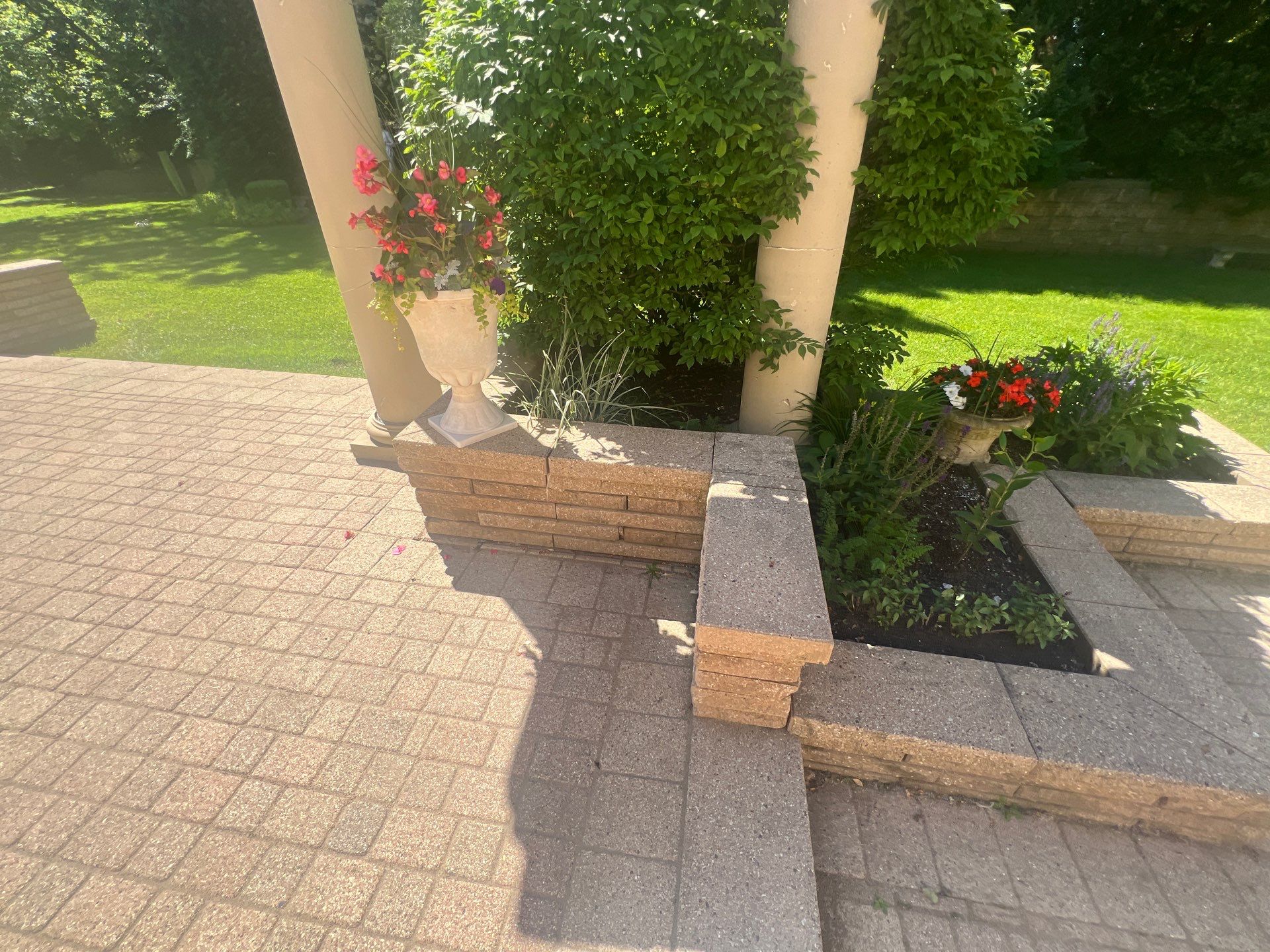 concrete cleaning using Algaecide, soft wash soap by Northern Power Washing LLC.