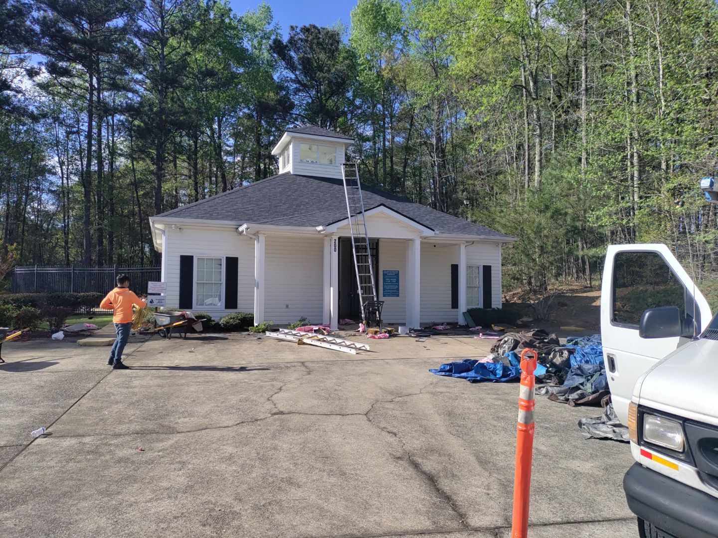 Pool House Roof Replacement using Owens Corning Onyx Black by Inspector Roofing and Restoration