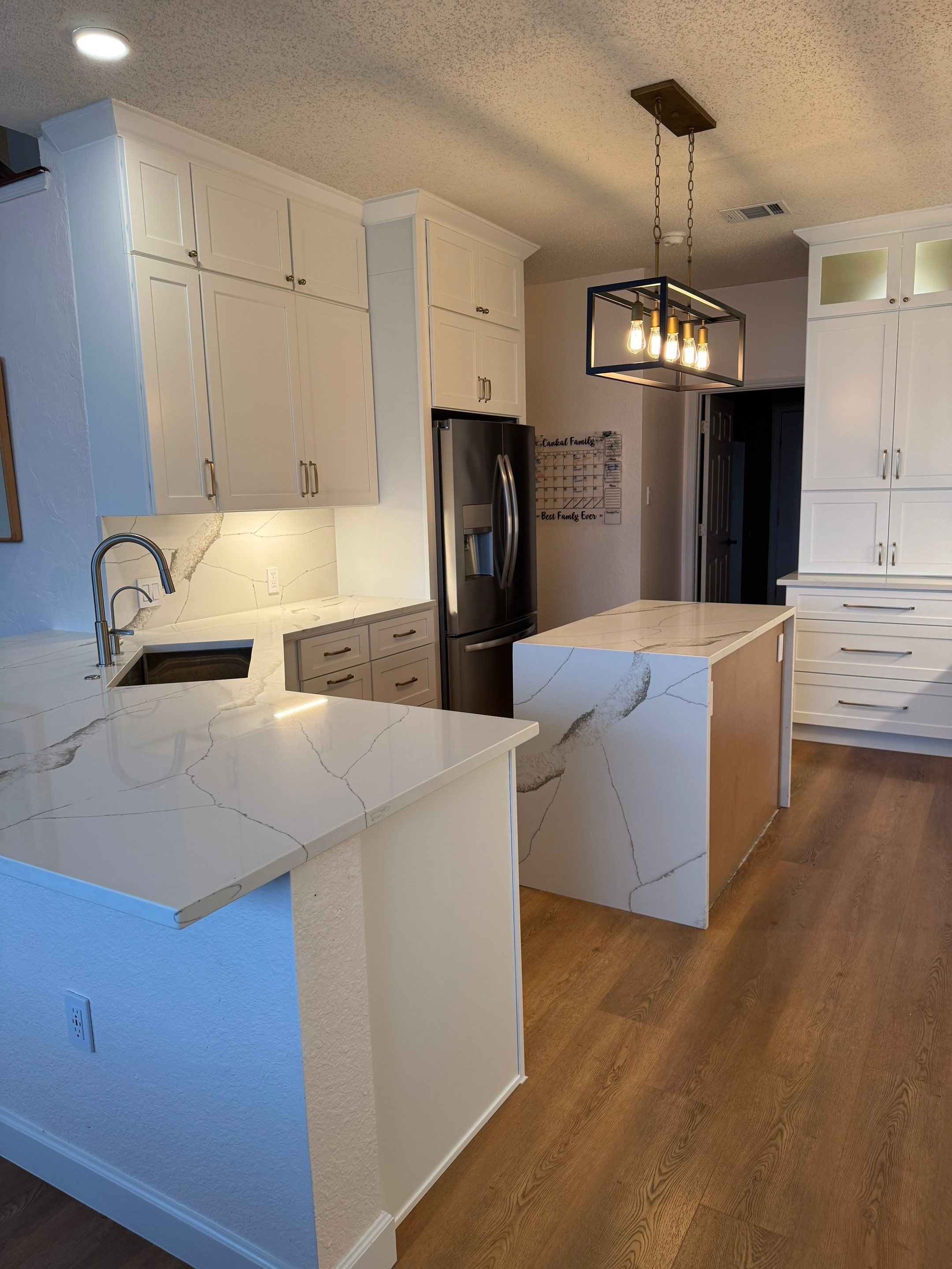 10-Day Luxury Kitchen: Custom Artistry & Waterfall Island Elegance by Tibi Soli LLC