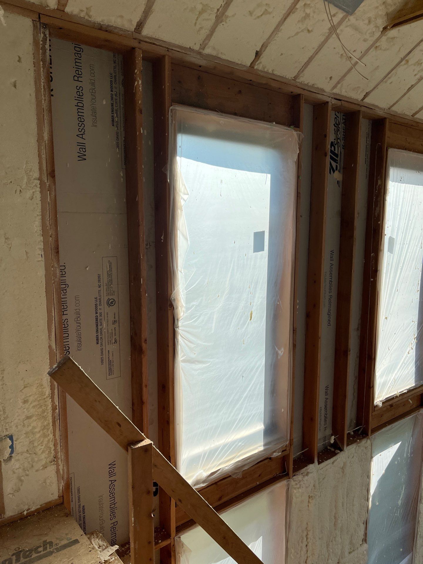 New Home Construction using open cell spray foam by NYS Foam & Energy