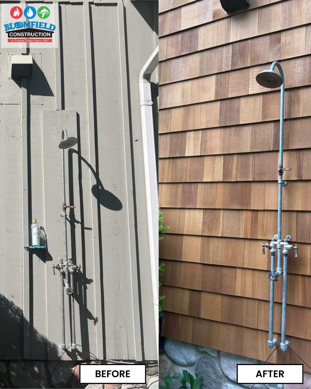 Cedar Siding Replacement  by Bloomfield Construction & Restoration