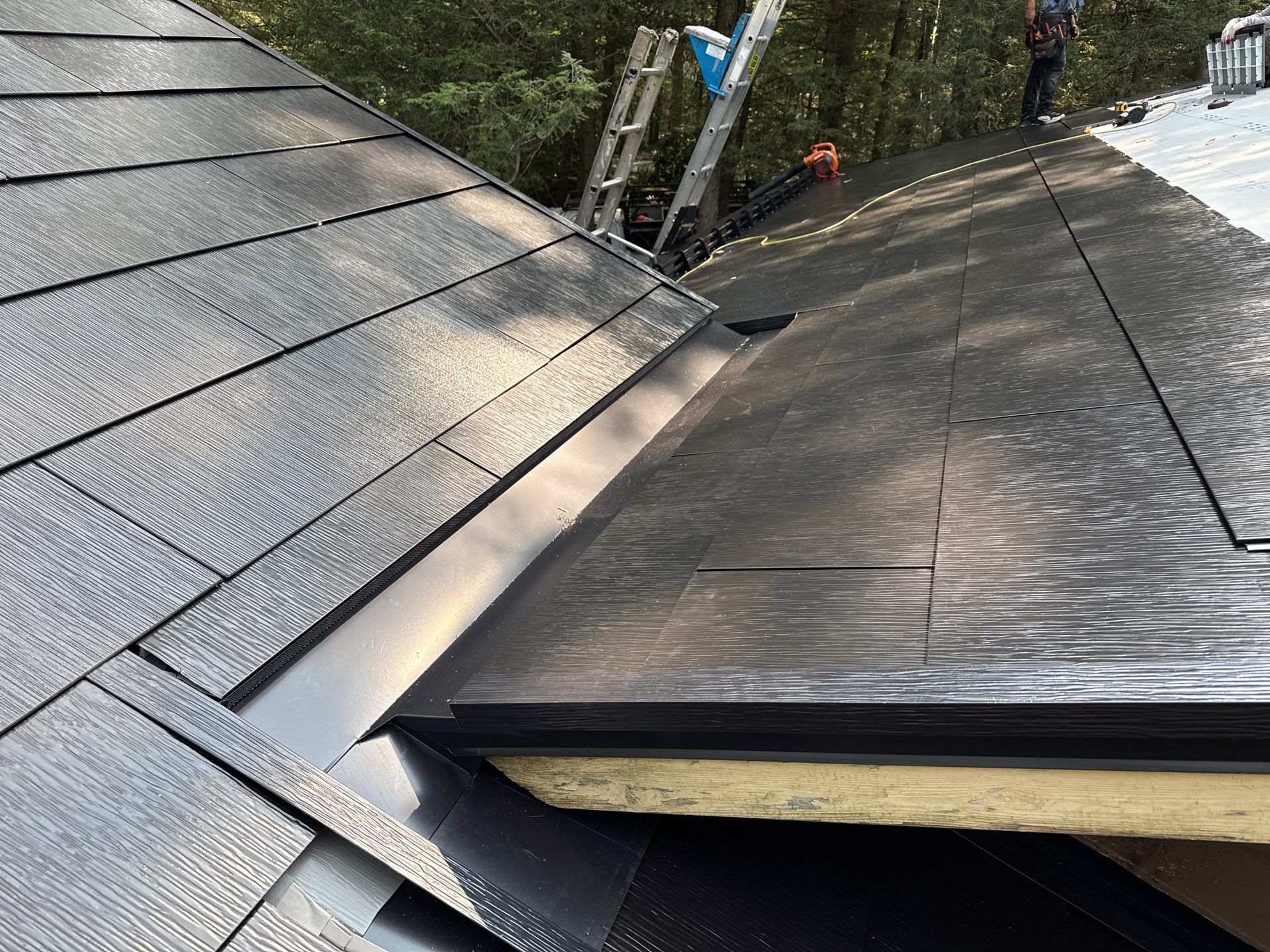 Stunning Tesla Solar Roof Cabin in the Woods by American Home Contractors