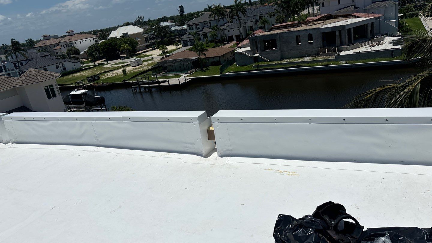 Residential Install of Flat TPO by International Roofing