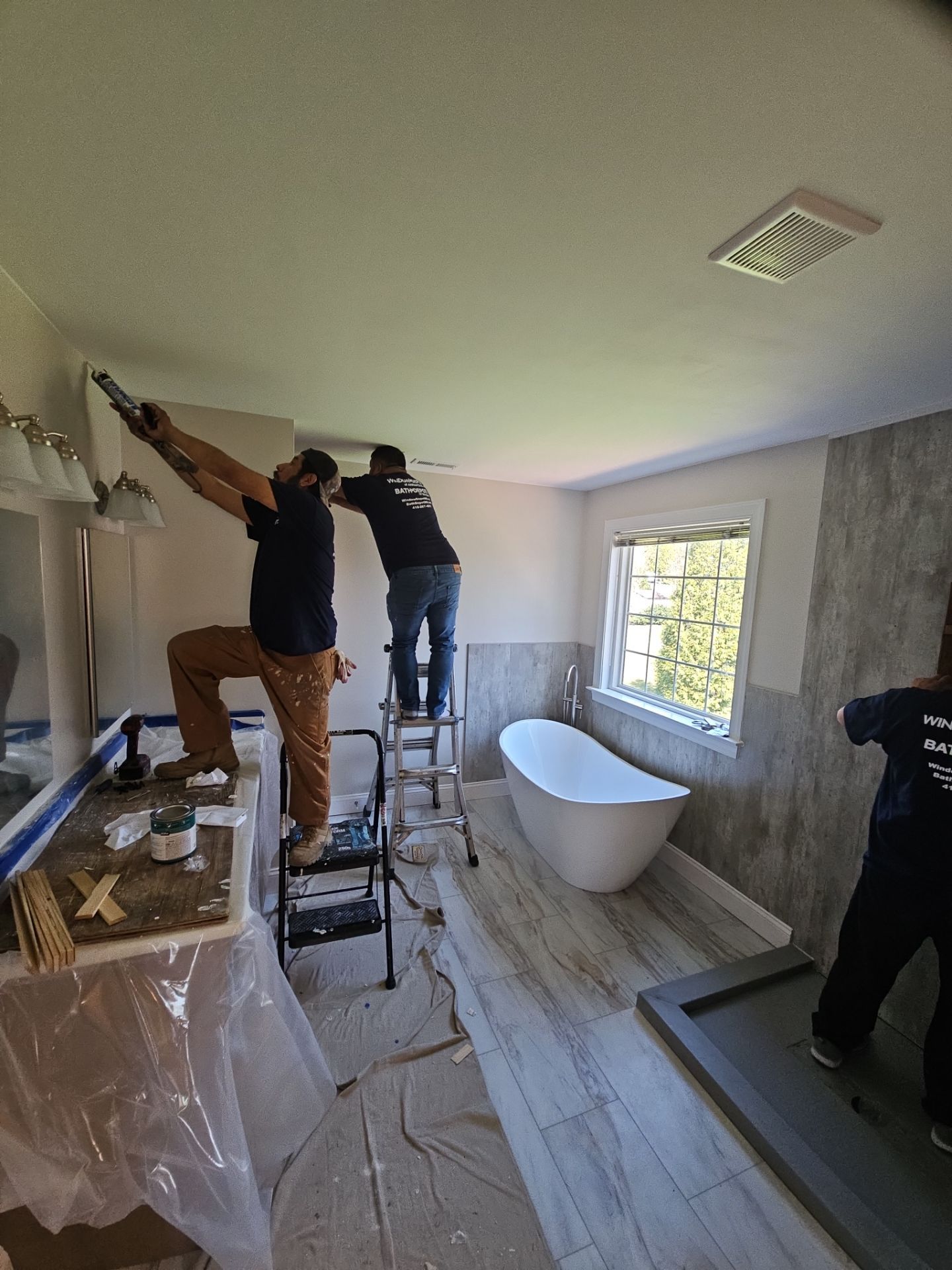 Complete master bathroom remodel/Full window replacement by Window Depot of Annapolis