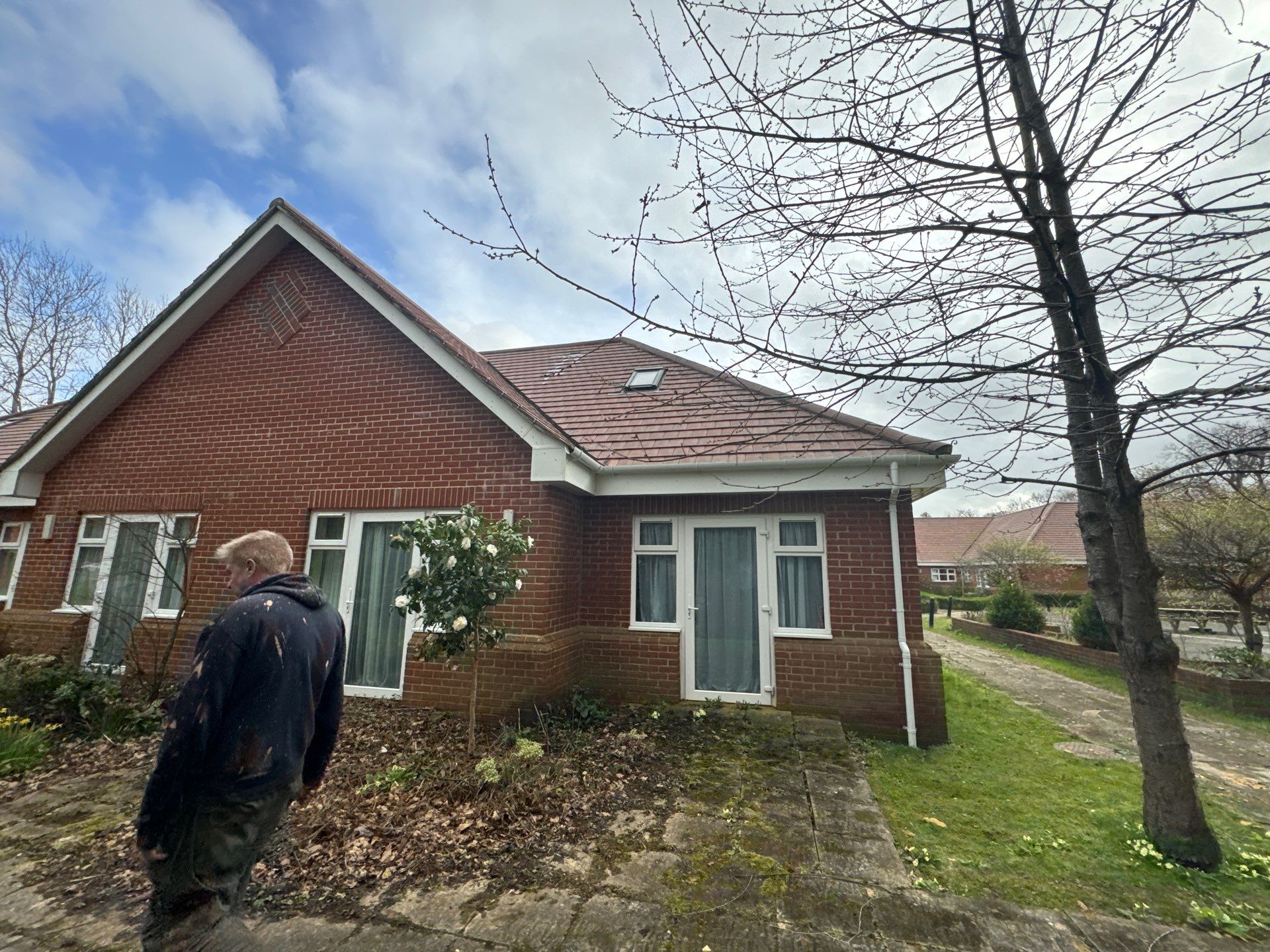 Large Care Home Roof Clean using Mosmatic FSC and Biocide by Ges Exterior Cleaning ltd