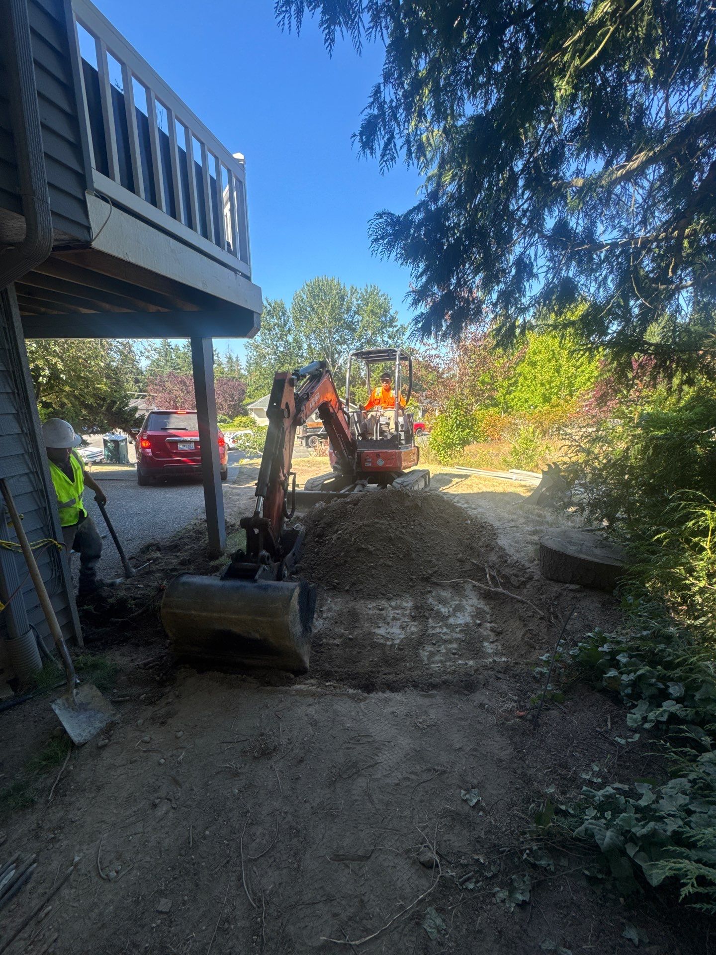 Concrete Back Patio Makeover  by Jireh Asphalt & Concrete Inc 