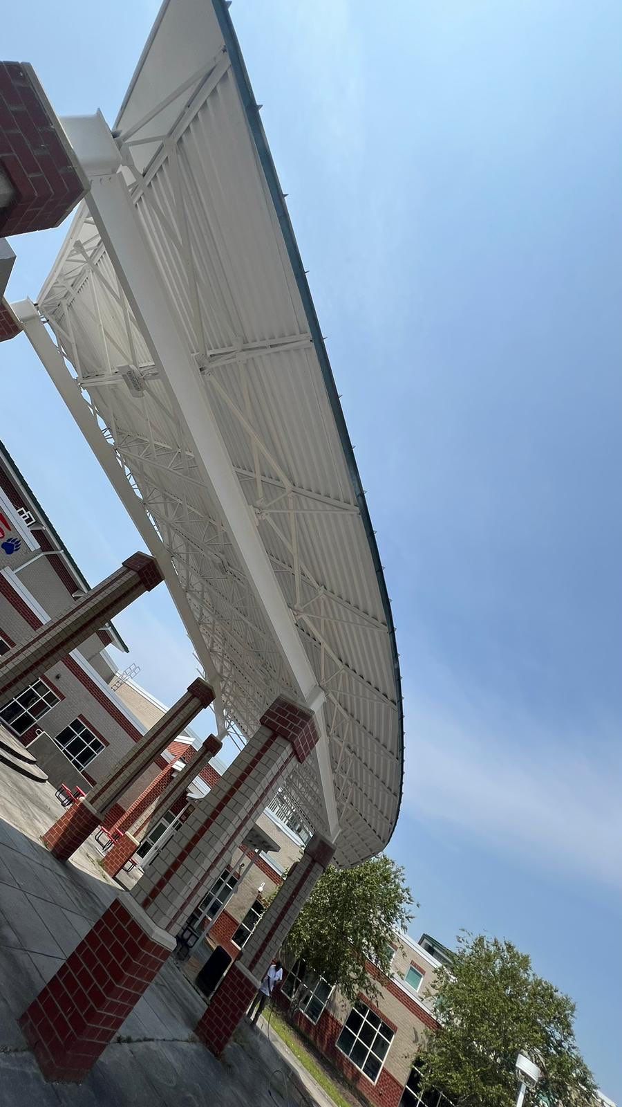 Grassfield High School awning by AKK Painting LLC