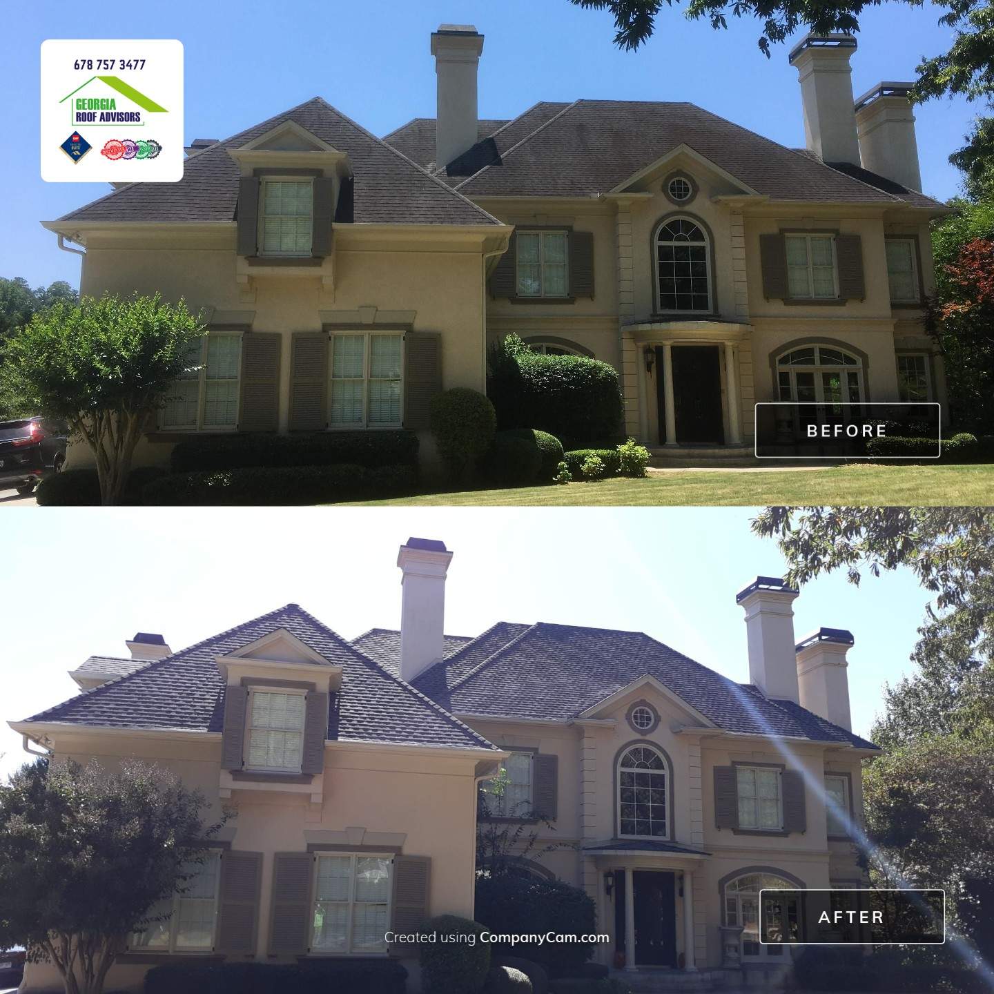 Residential Roofing Installation using GAF by Georgia Roof Advisors