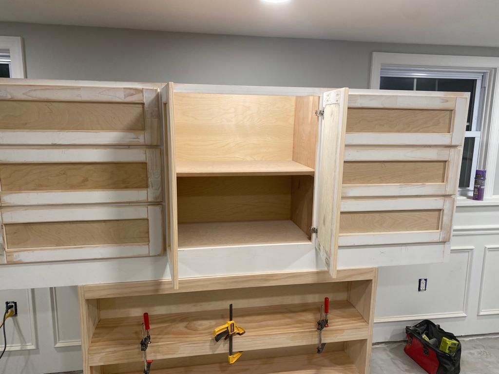 Basement Remodel using Wood by Home Concepts Construction