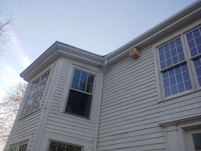 Gutter Installation using 4x6 Fiberglass Gutter in Weston, MA