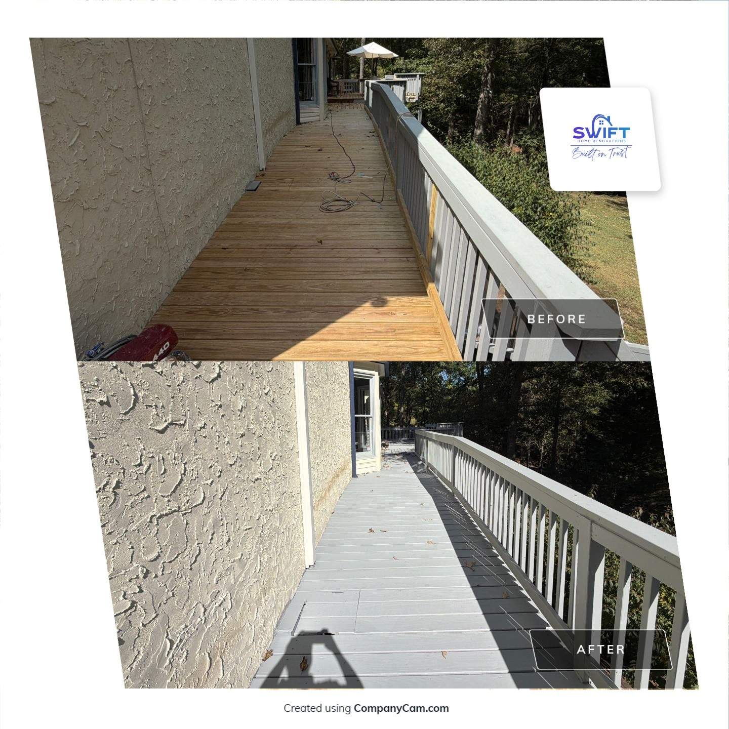 Multi-Level Deck Restoration and Staining Project in Canton, Georgia by Swift Home Renovations 
