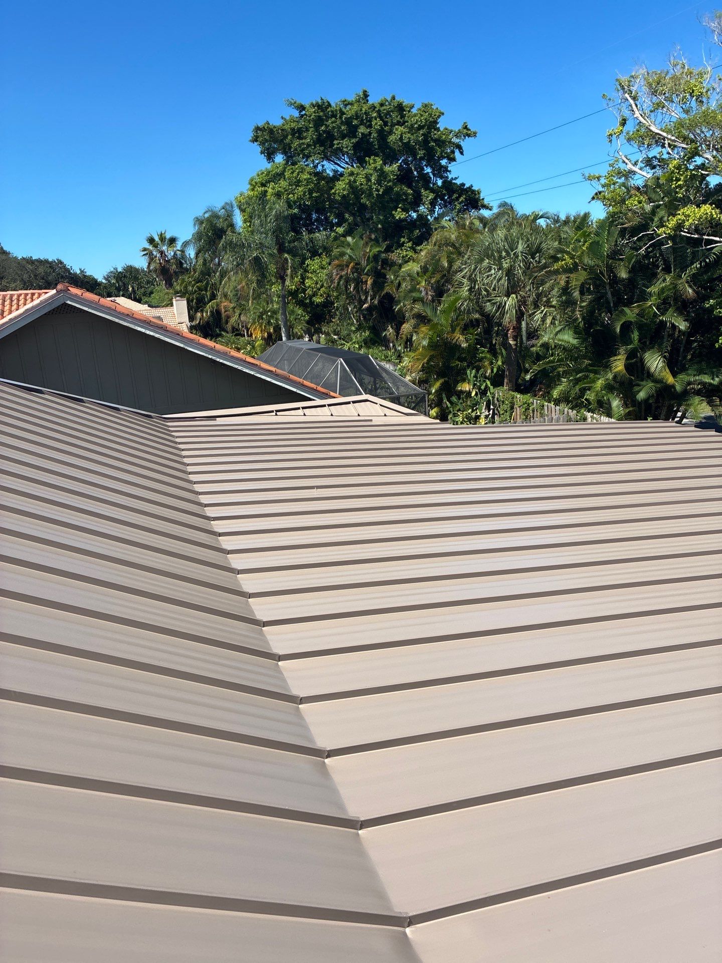 24ga 1.5" Mechanical Seam Buckskin  by Total Roofing System The Metal Roof Experts