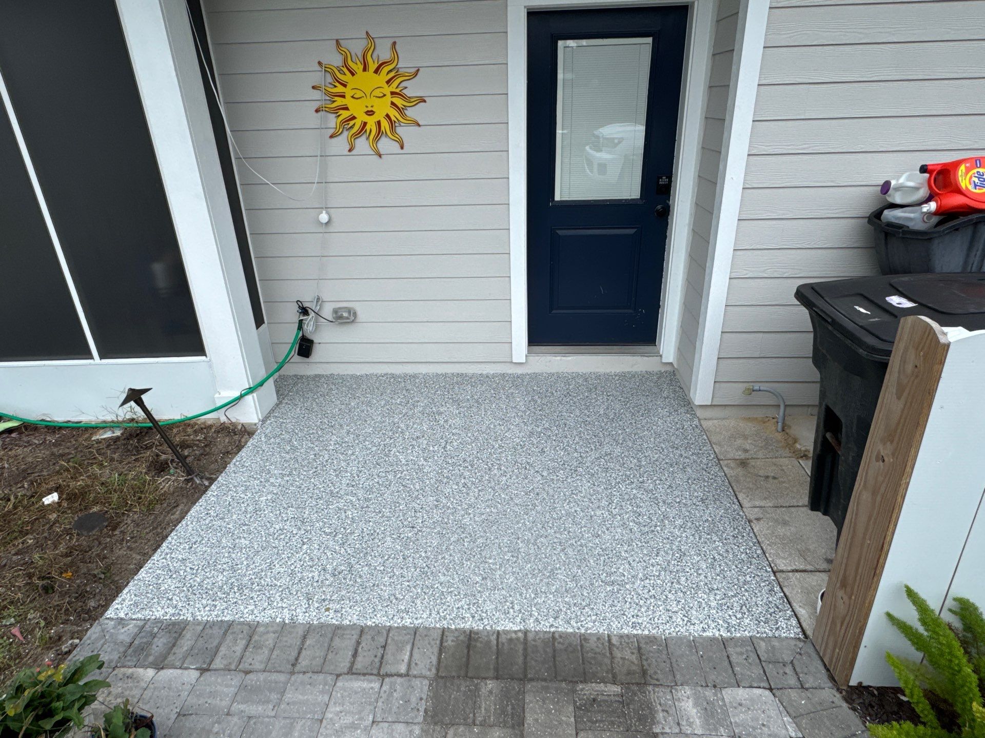 Front and Back Porches  in Micanopy, FL (Front Porch: Slate Stone, Back Porch: Mount Everest) by Cross Creek Concrete Coatings