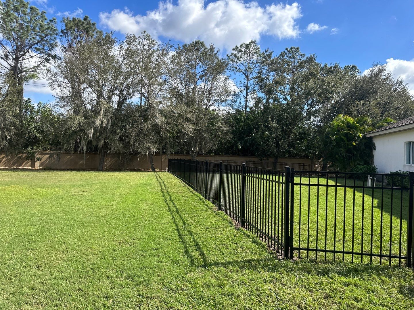 Aluminum Fence Installation using Black 3 Rail Aluminum Fence by Asap fence and gates, LLC