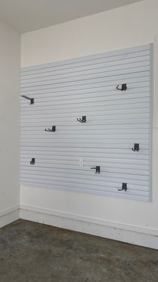 Ben C. added slatwall to their garage 