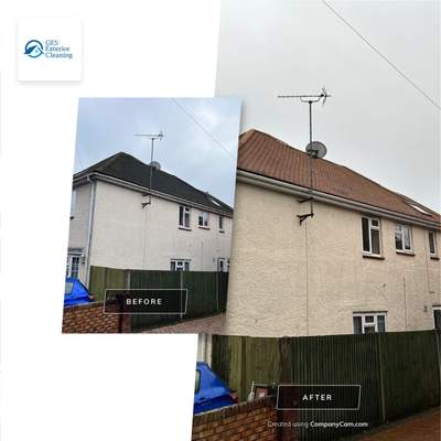Commercial Roof Clean -Block Of Flats using Honda 15lpm Low Pressure Washing Machine