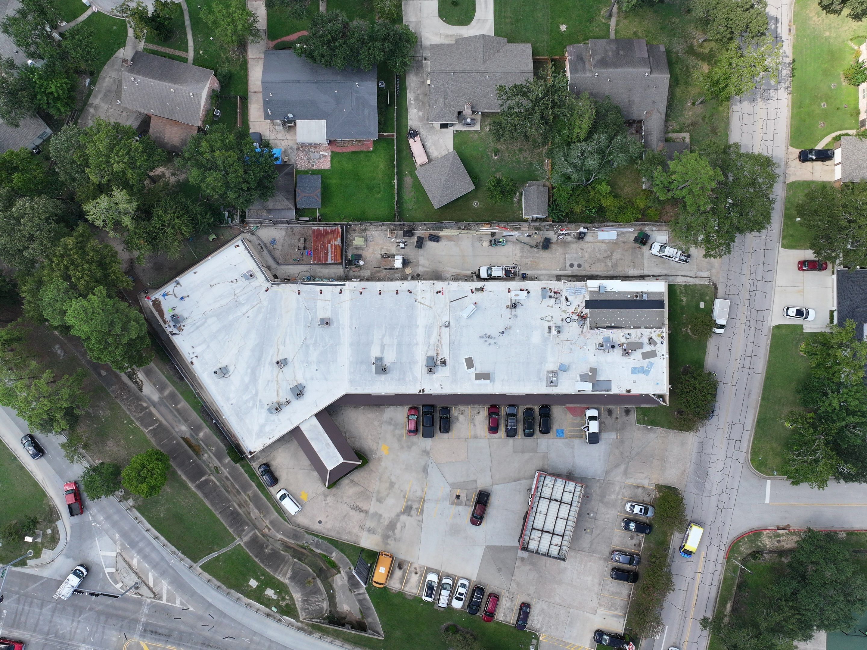 TPO Commercial Roof Replacement in The Woodlands by Abbott Roofing Company