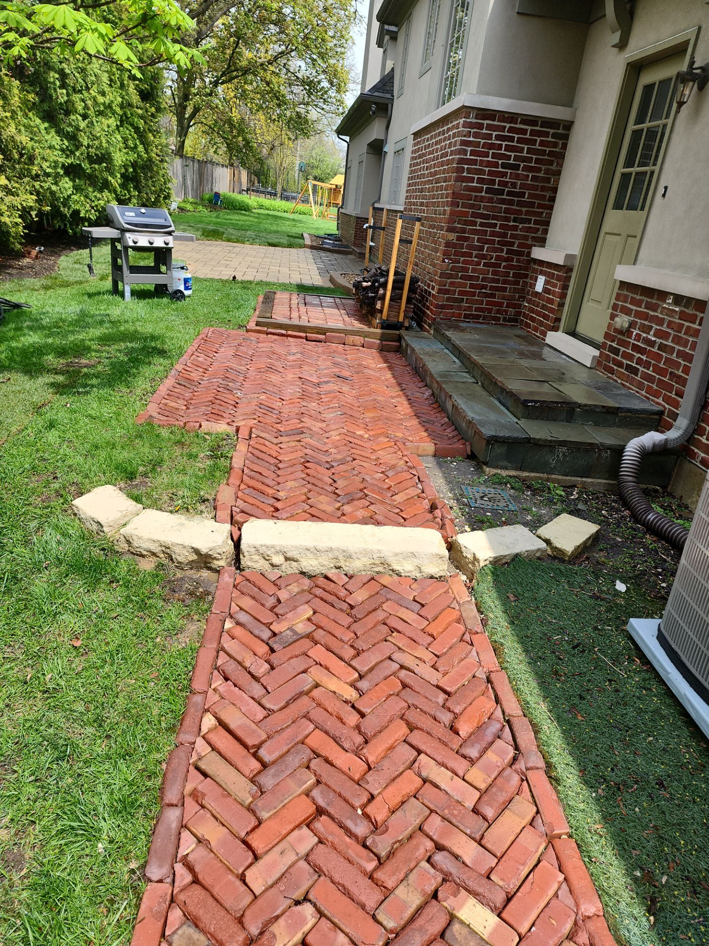 bluestone using Algaecide, soft wash soap by Northern Power Washing LLC.
