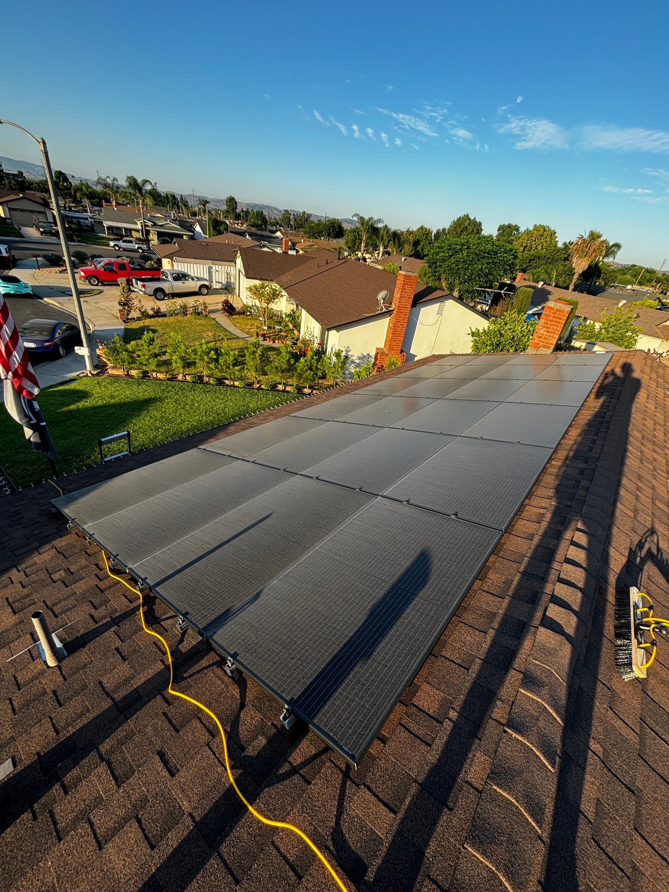 Residential Solar Panel Cleaning in Chino California by Palm Coast Solar Cleaning