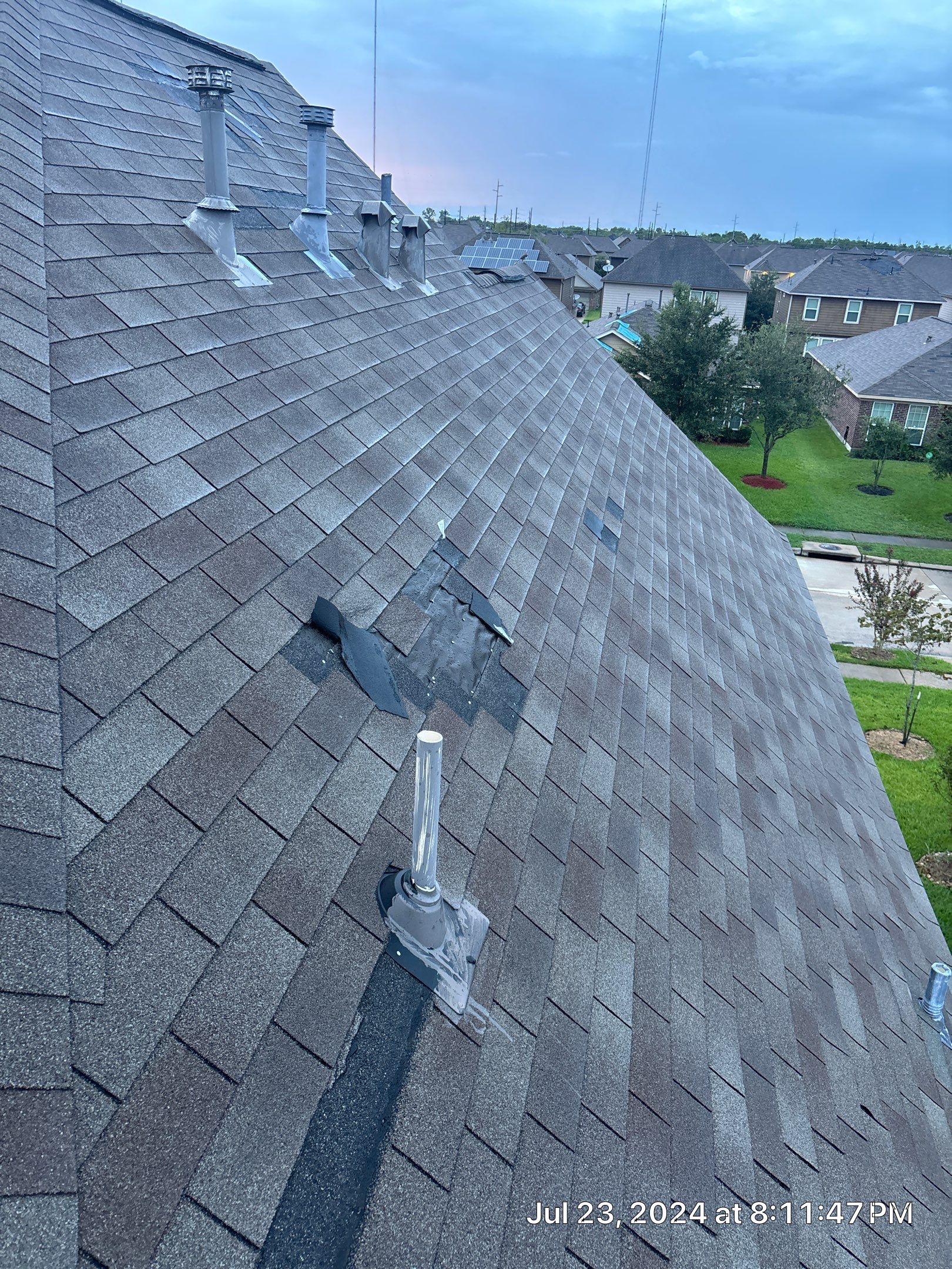 Hurricane Beryl Roof Repair by Berry Good Roofing 