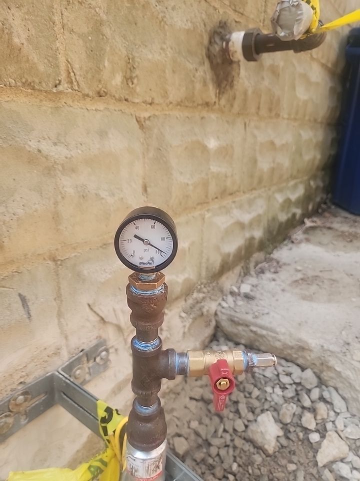 Replace failed gas line from gas connection at street to new meter by Sureway Comfort John Wilcox Plumbing Heating Cooling