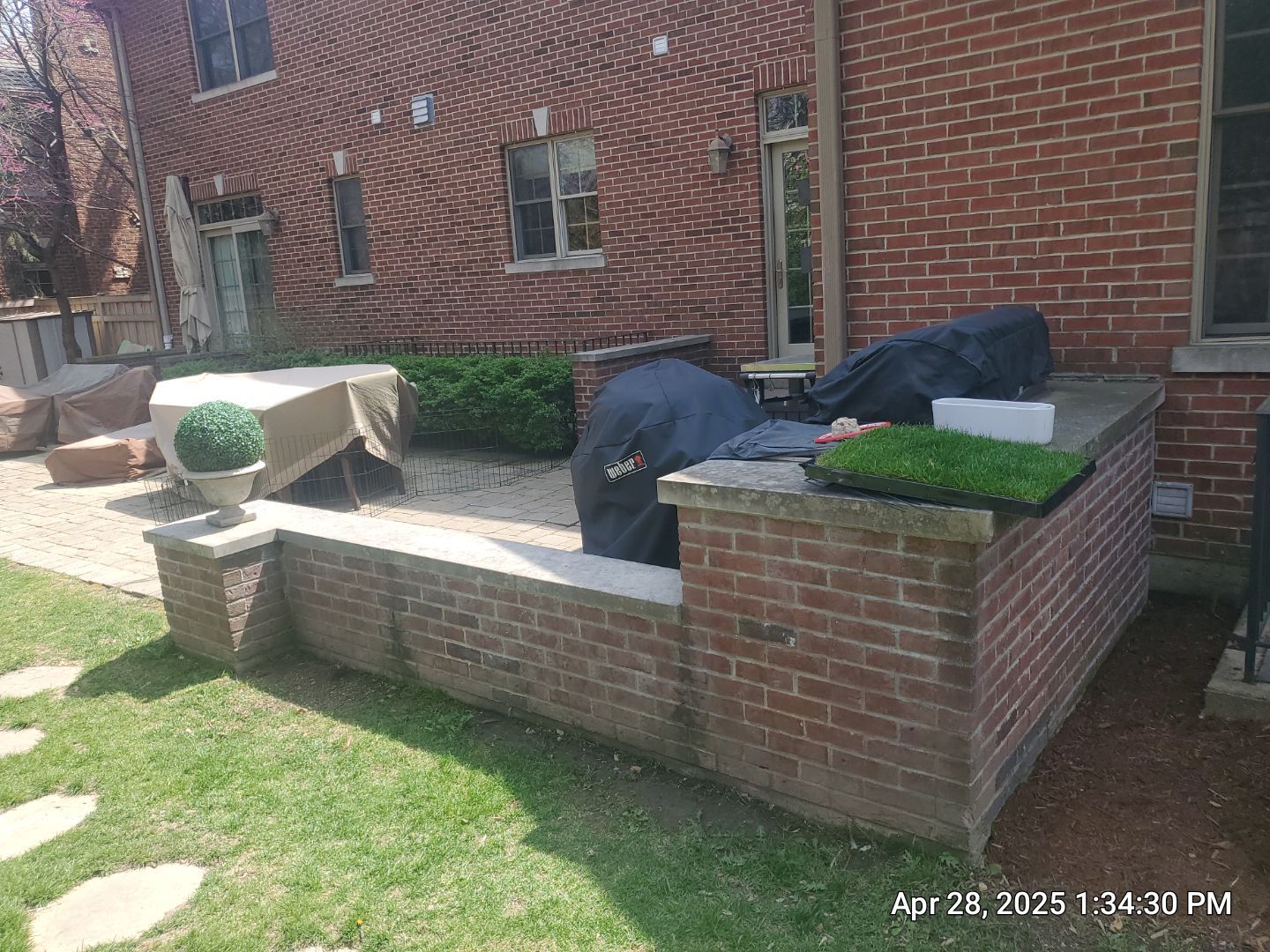 Brick paver repair, clean, seal and poly sanding by Northern Power Washing LLC.