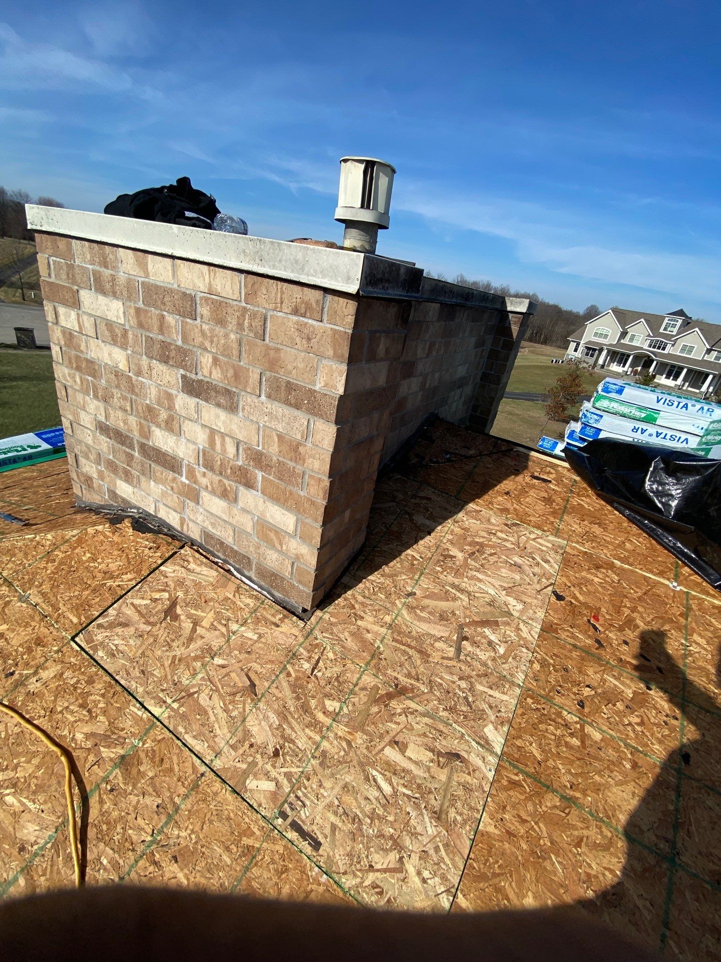 Residential Roofing Installation using Malarkey Vista AR Shingles (Weathered Wood Plus) by Koontz Construction