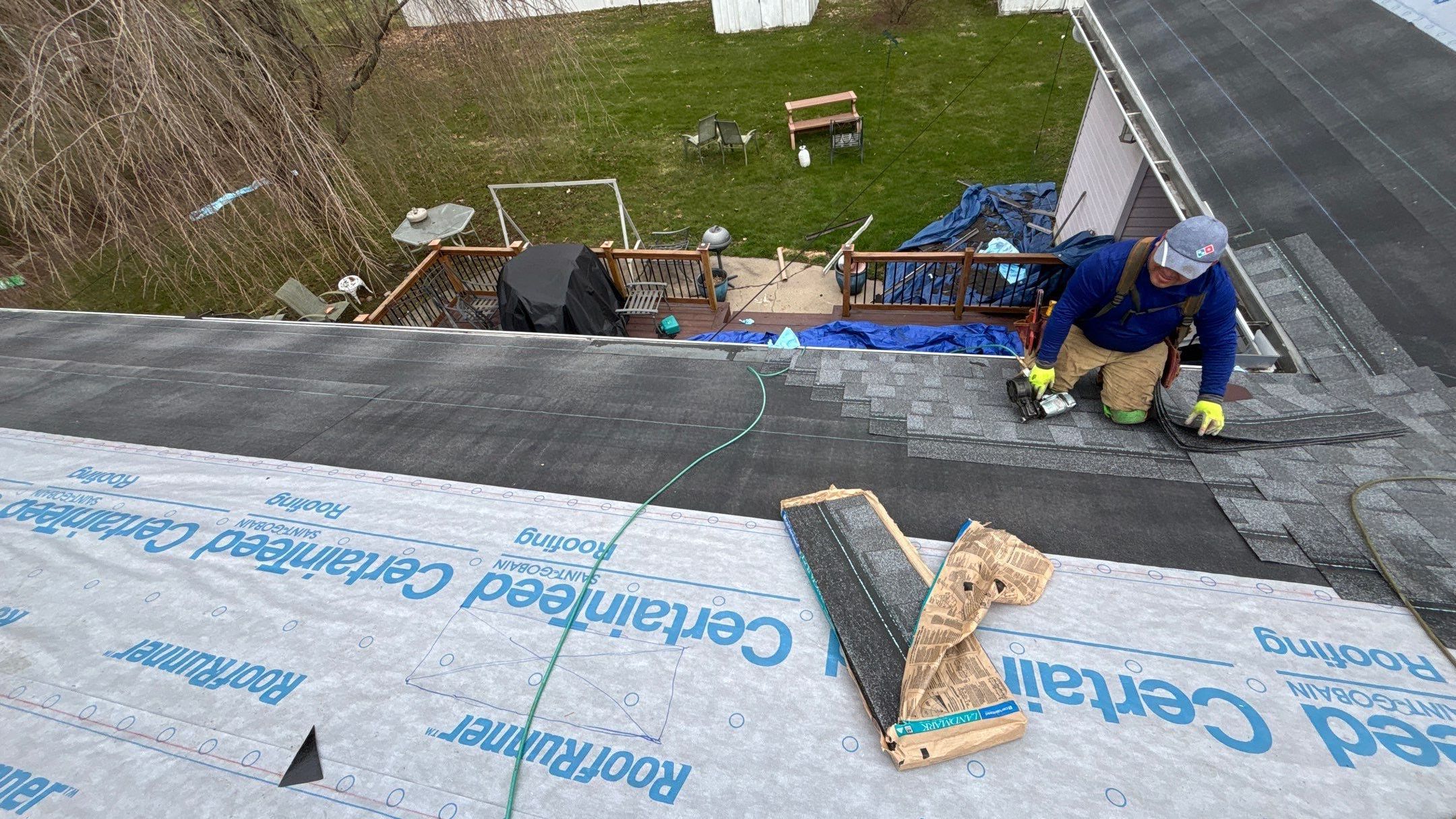 Roof Replacement using CertainTeed Landmark Pewter by 180 Contractors