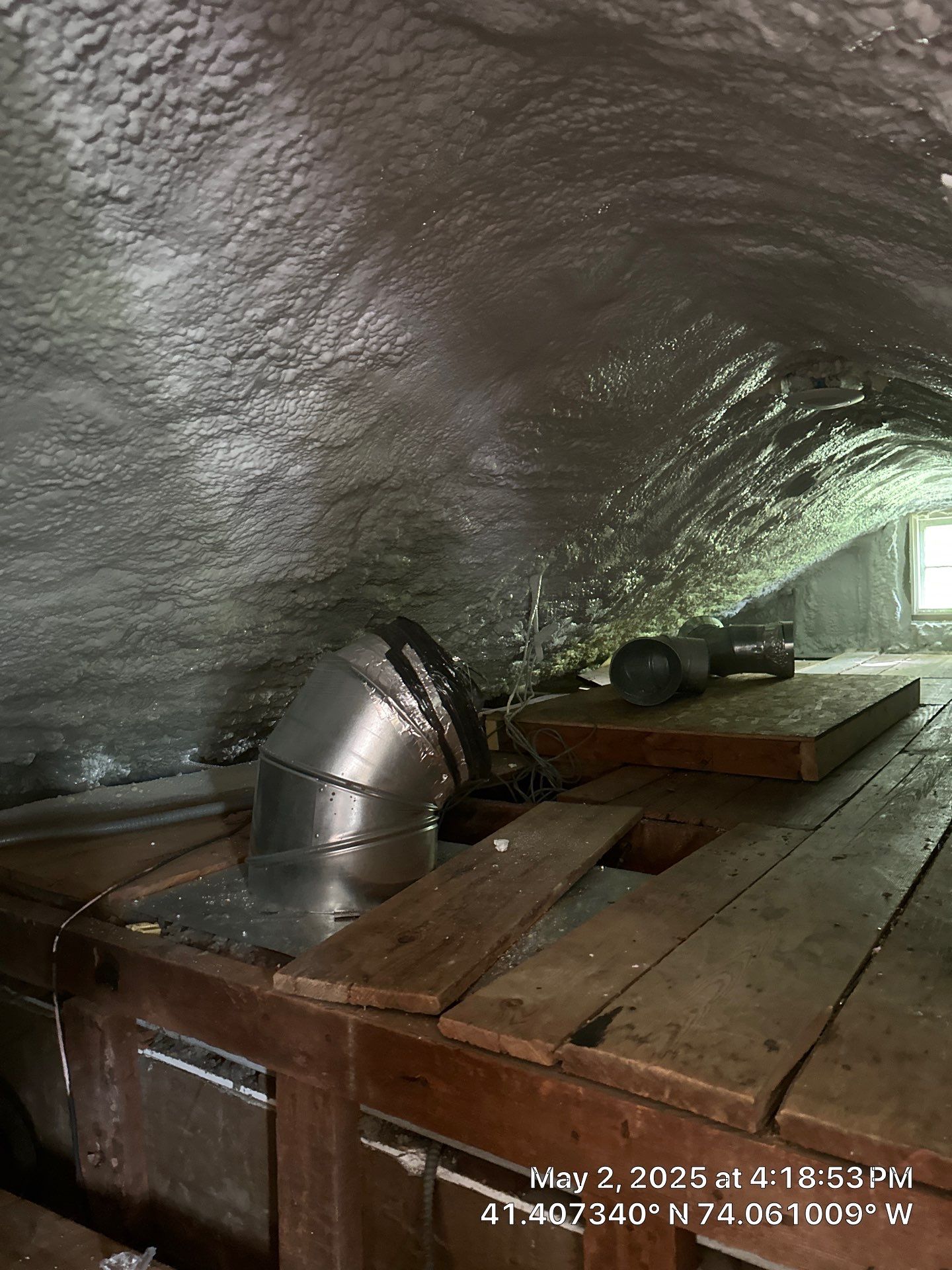 Attic Insulation using Closed Cell Spray Foam by NYS Foam & Energy
