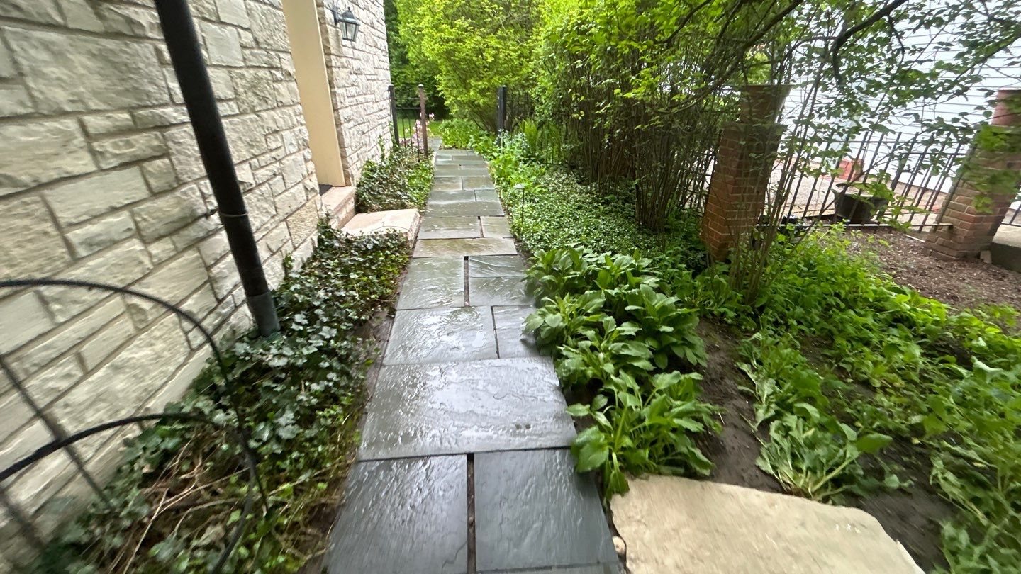 Winnetka, IL bluestone patio cleaning by Northern Power Washing LLC.