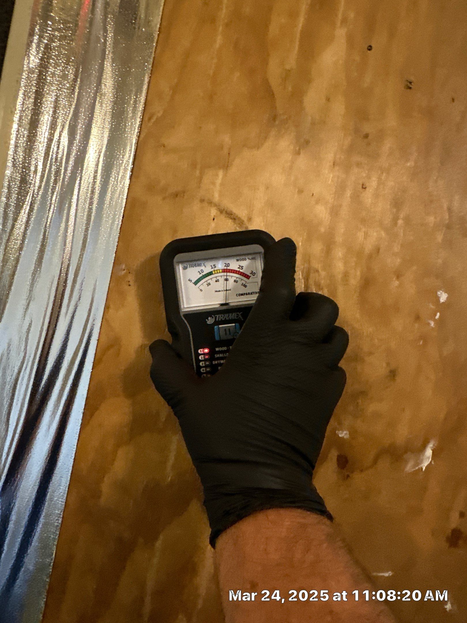 Flood Damage using IR Camera, Moisture Meter, Air Cassette samples and Tape lifts by Building performance Solutions LLC