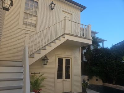 Painting of stairwell by King Cole Construction