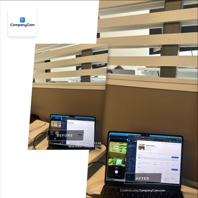 Modern Office Remodel with Custom Privacy Slats and Acoustic Baffles