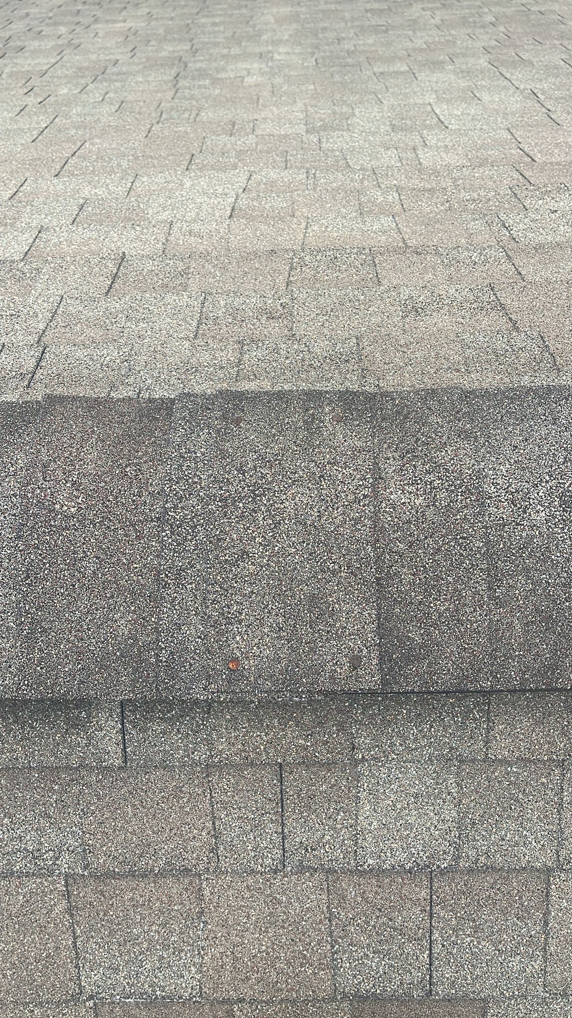 Hail Damage using Owen's Corning Duration (Lifetime) Shingles by Roof Repair Company