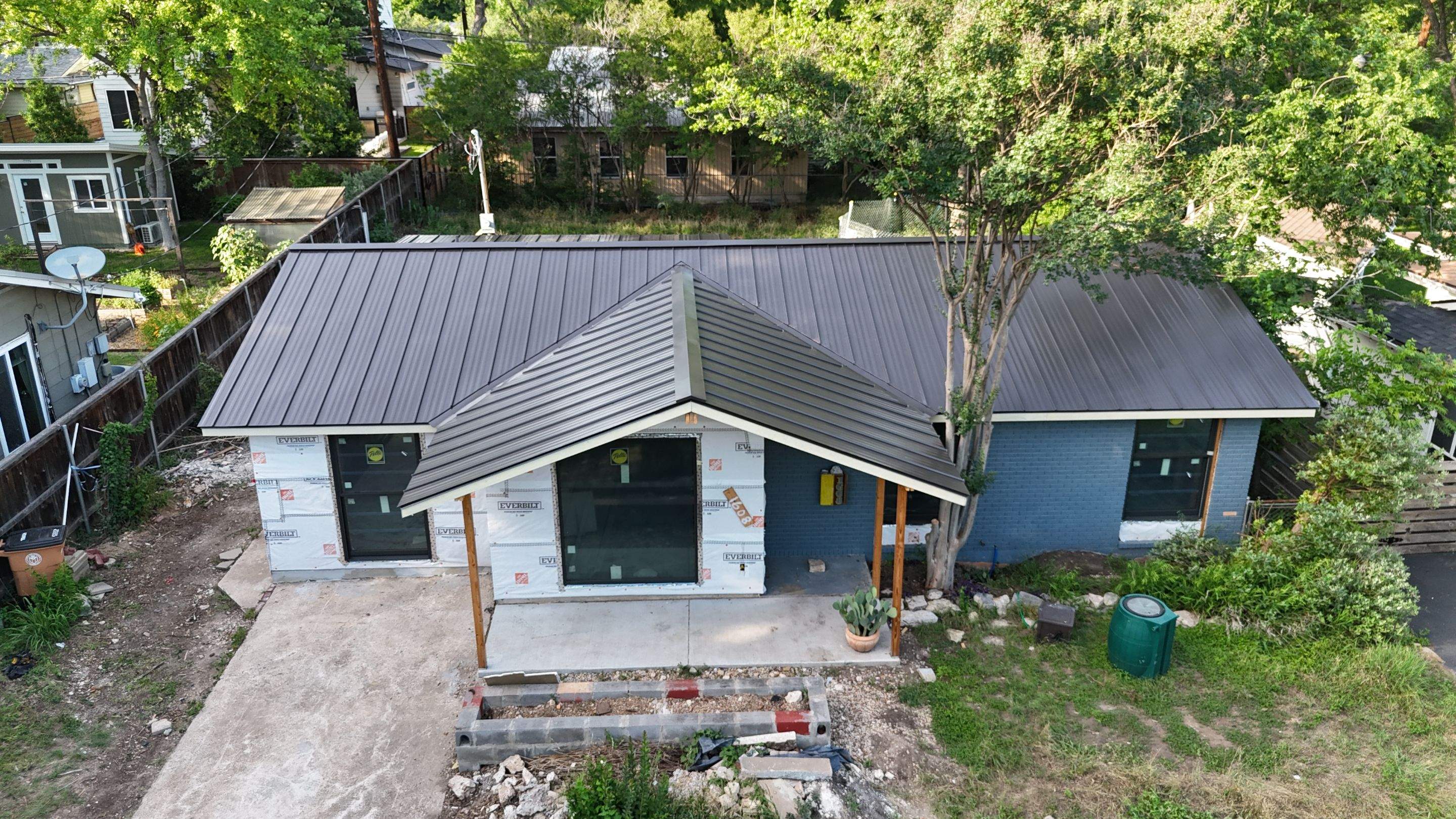 Dark Bronze - L&A Standing Seam with Striations by RoofsOnly.com