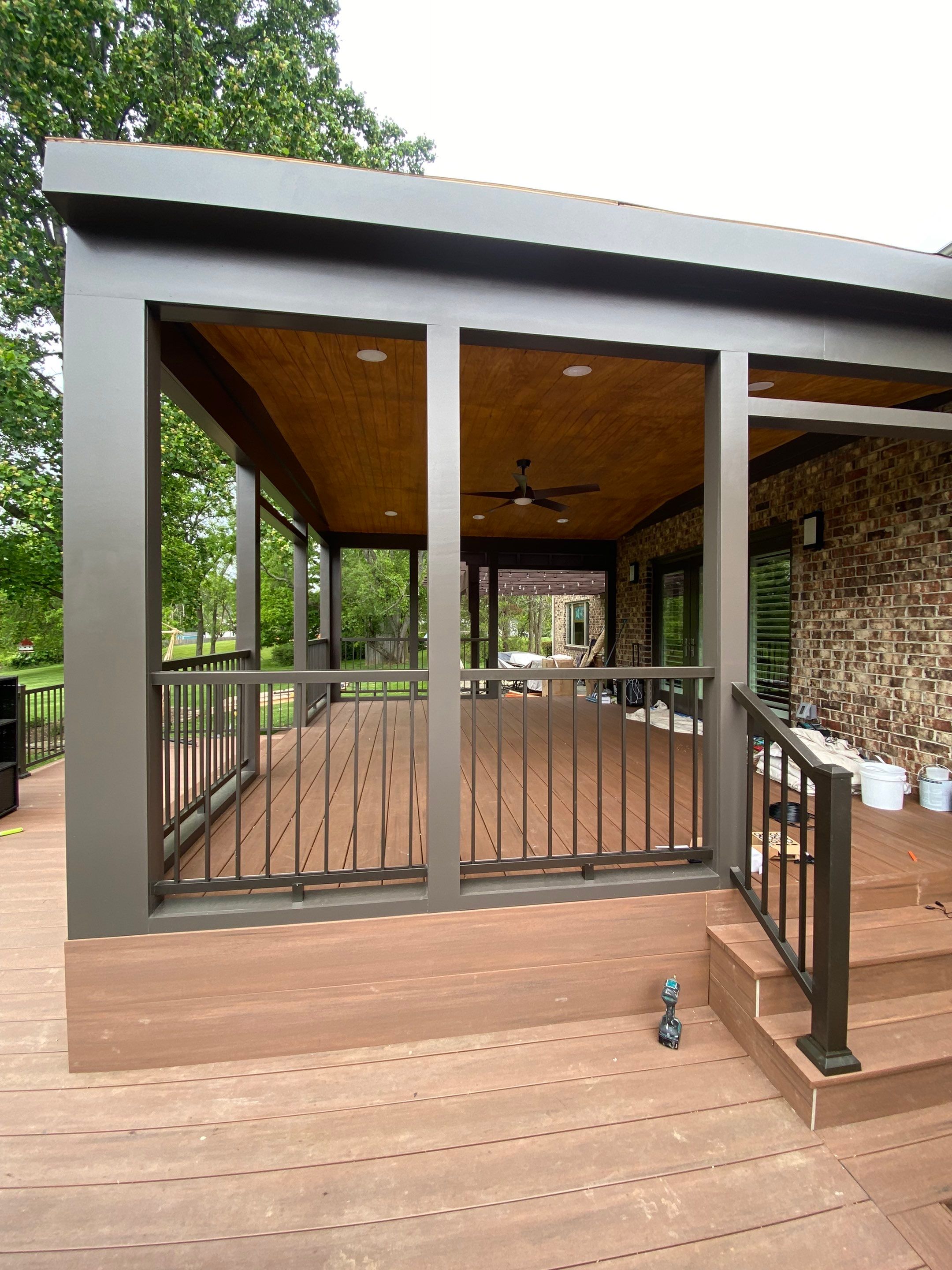 Deck/Screen porch Transformation using Timbertech by The Smet Companies, LLC