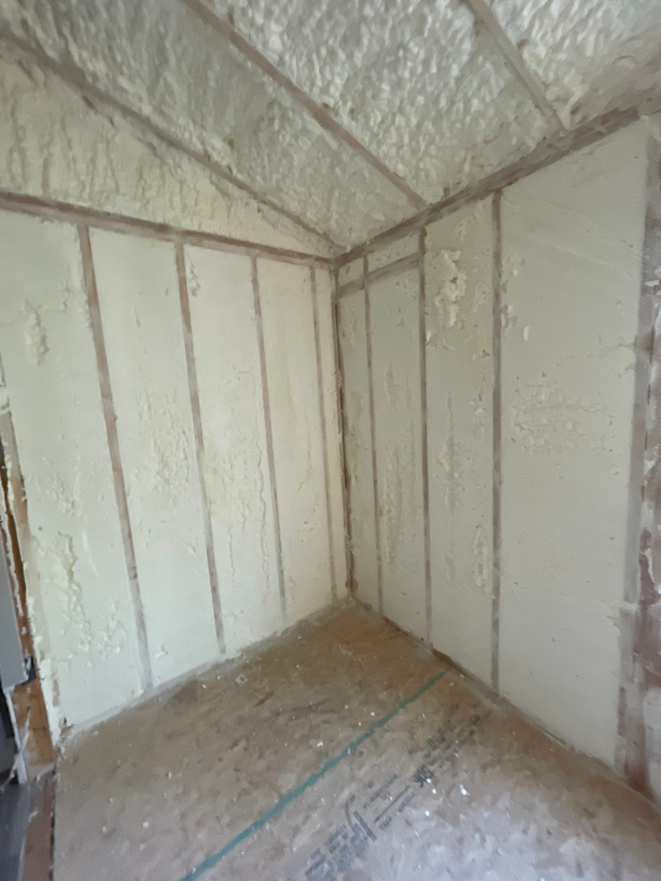 Spray Foam on this tiny house addition  by Apex Insulation Solutions