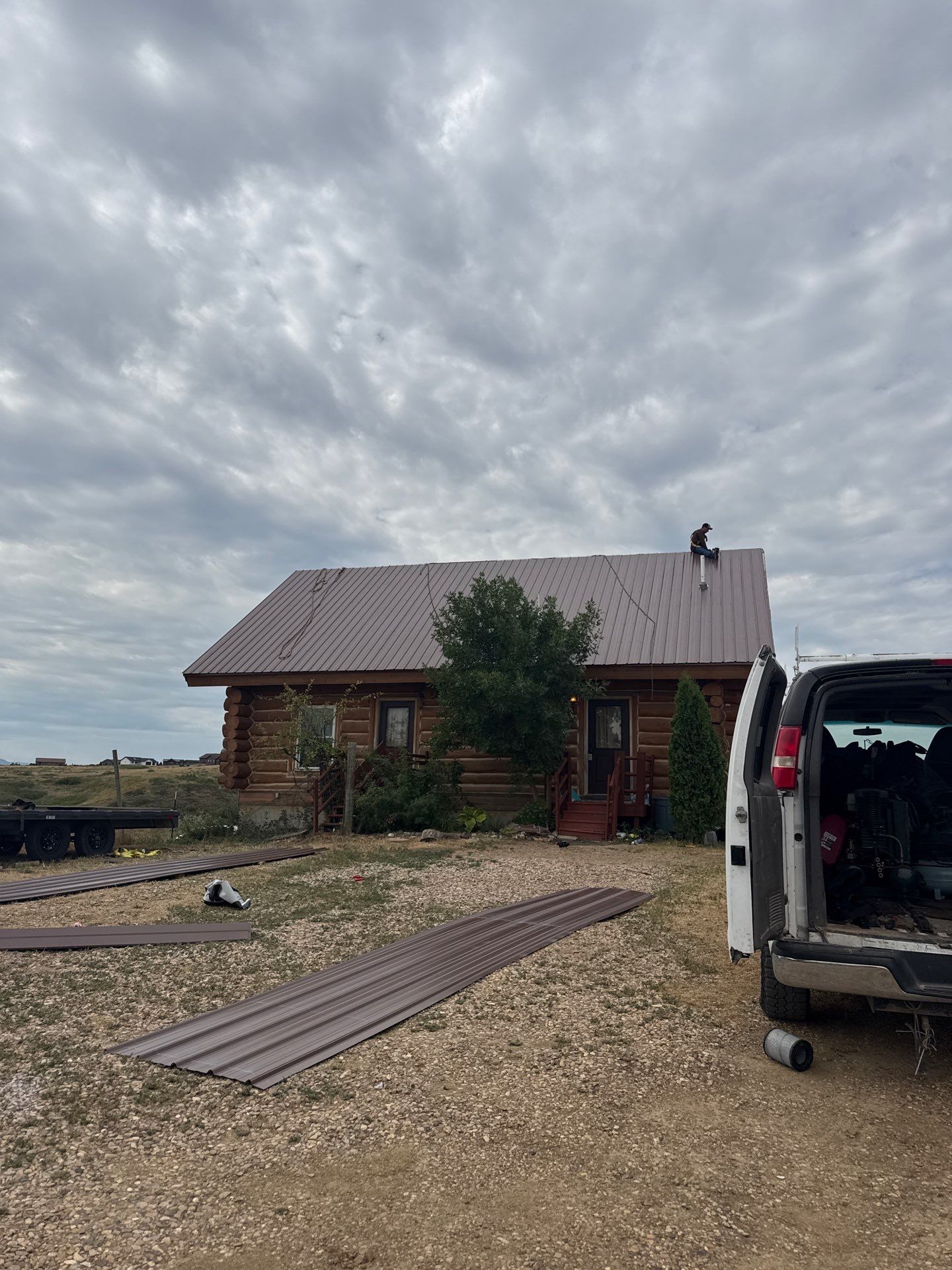 Residential Metal Roofing Replacement on Belle Fourche home. by Weather-Tite Exteriors LLC