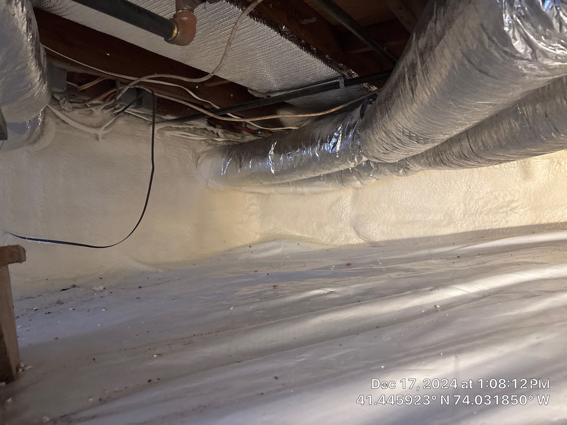 Crawl Space Encapsulation using Closed Cell Spray Foam by NYS Foam & Energy