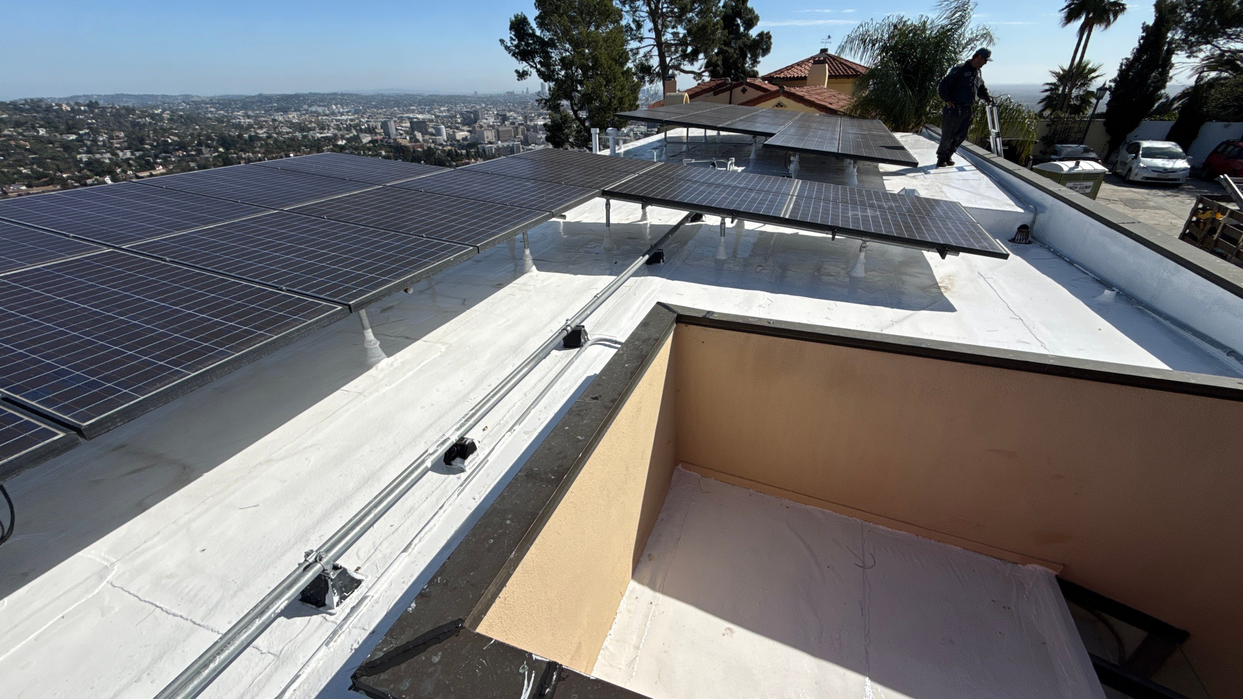 Residential Silicone Coating Project - West Hollywood by Hull Brothers Roofing