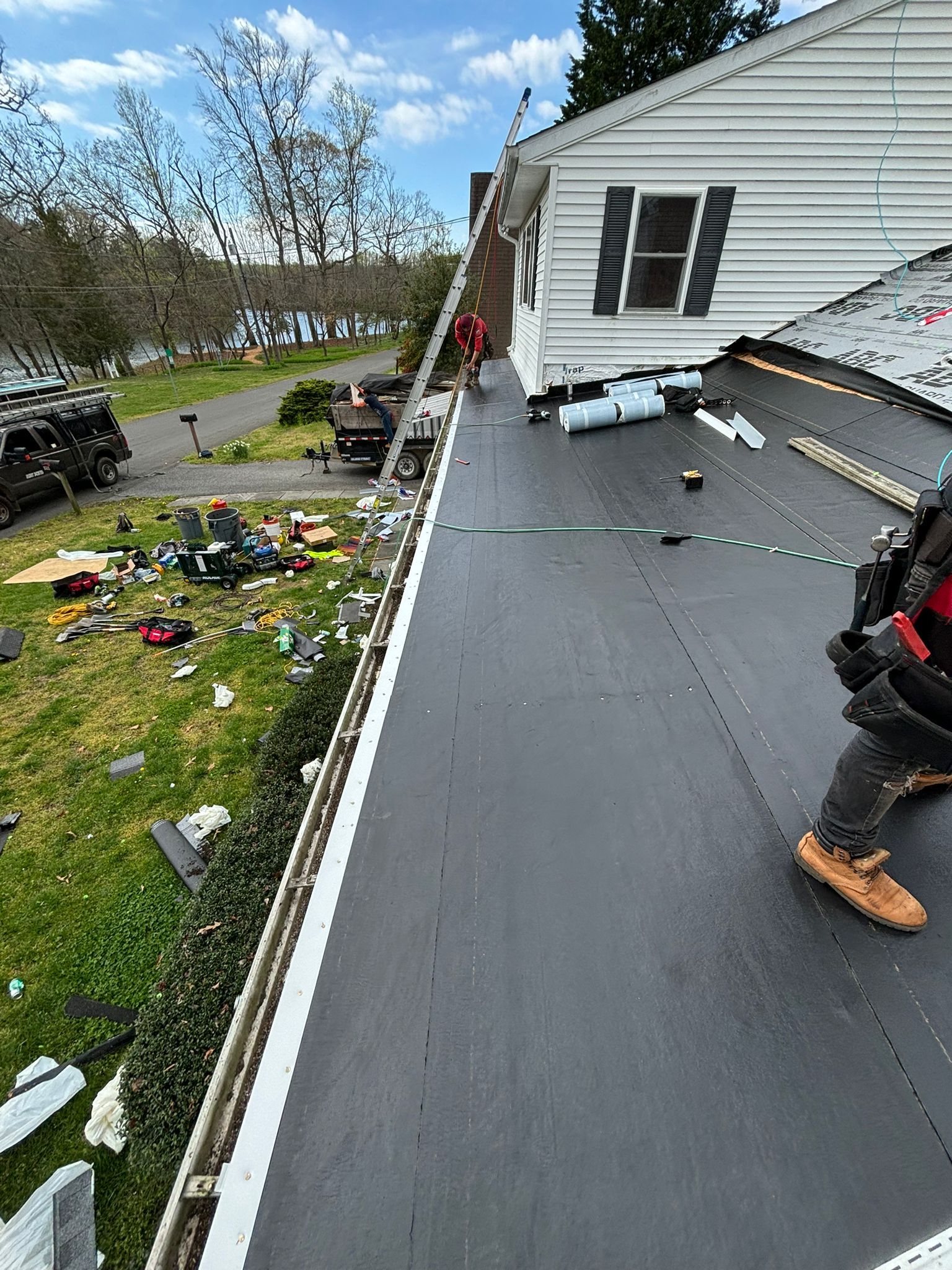 Roof Installation using GAF Timberline HDZ by ExteriorPros