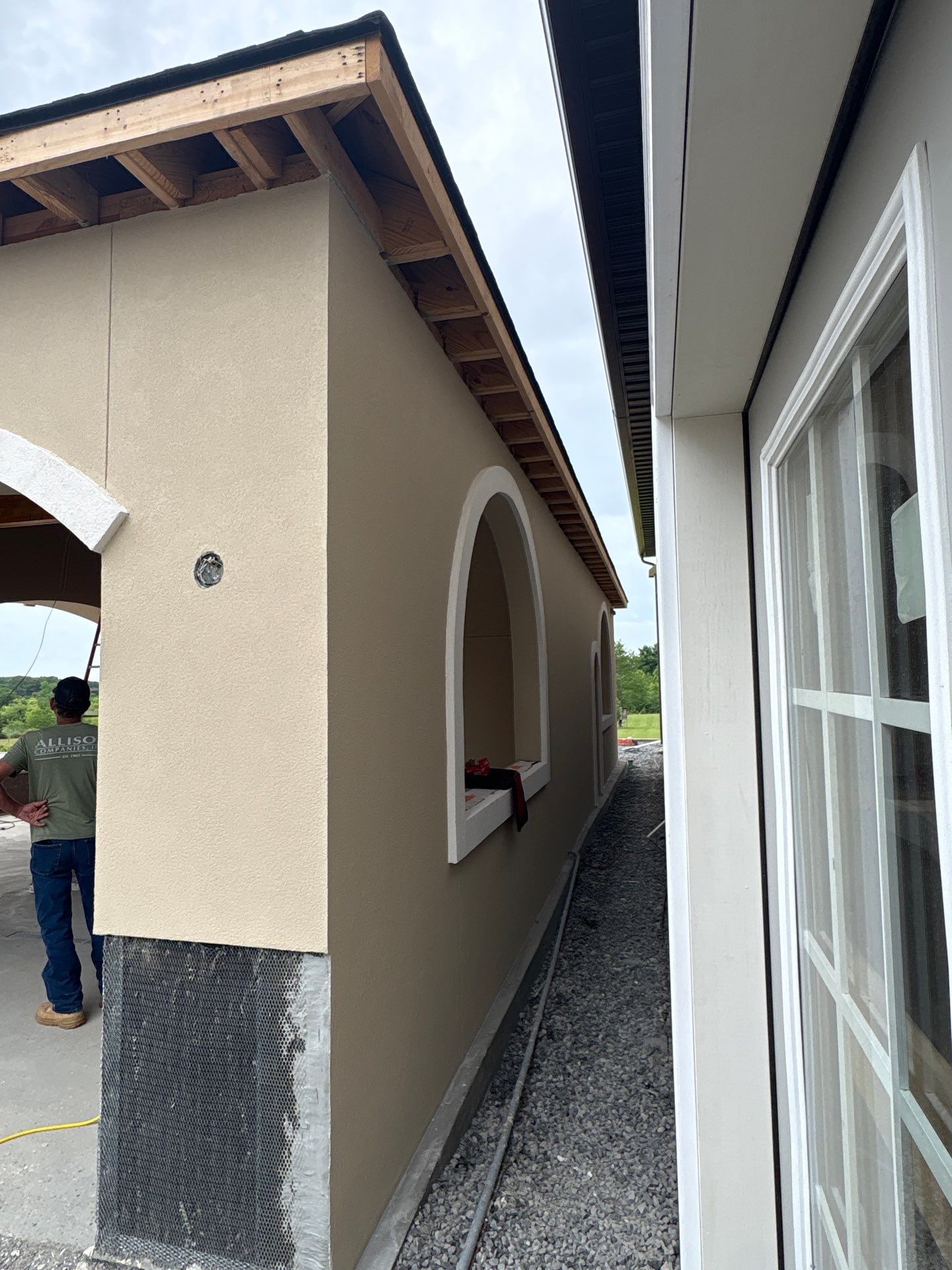 Custom Stucco Pool House and Pavilion Construction in Cross Plains by U.S. Exterior Solutions