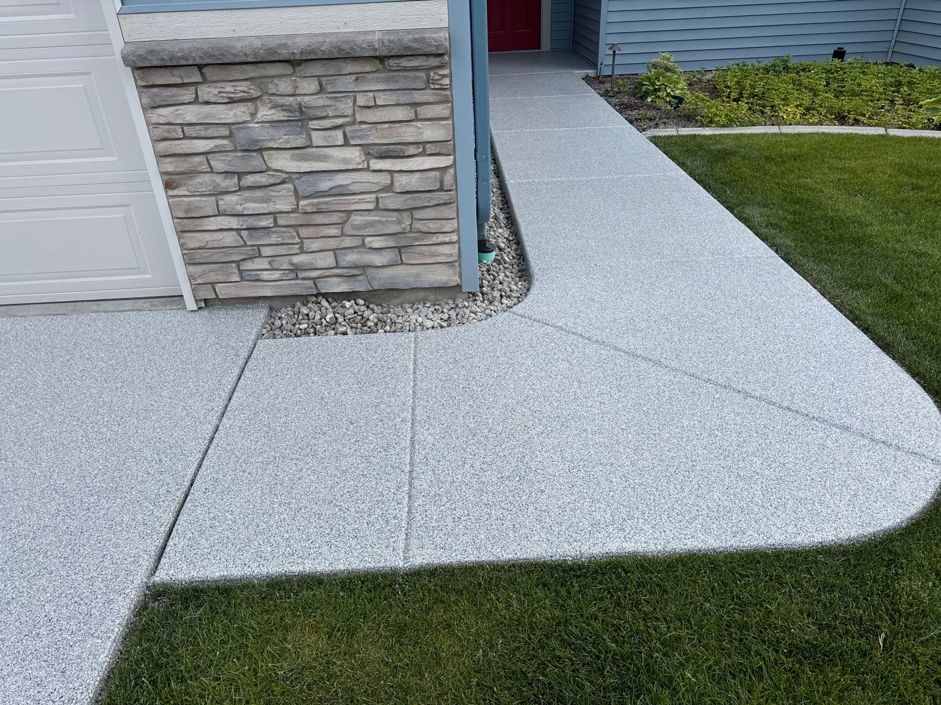Driveway Transformation using 1/8 Tidal Wave by Croc Coatings, LLC