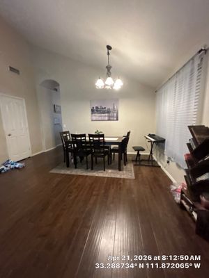 Dark Wood Laminate Floor Installation and Dining Room Renovation in Chandler