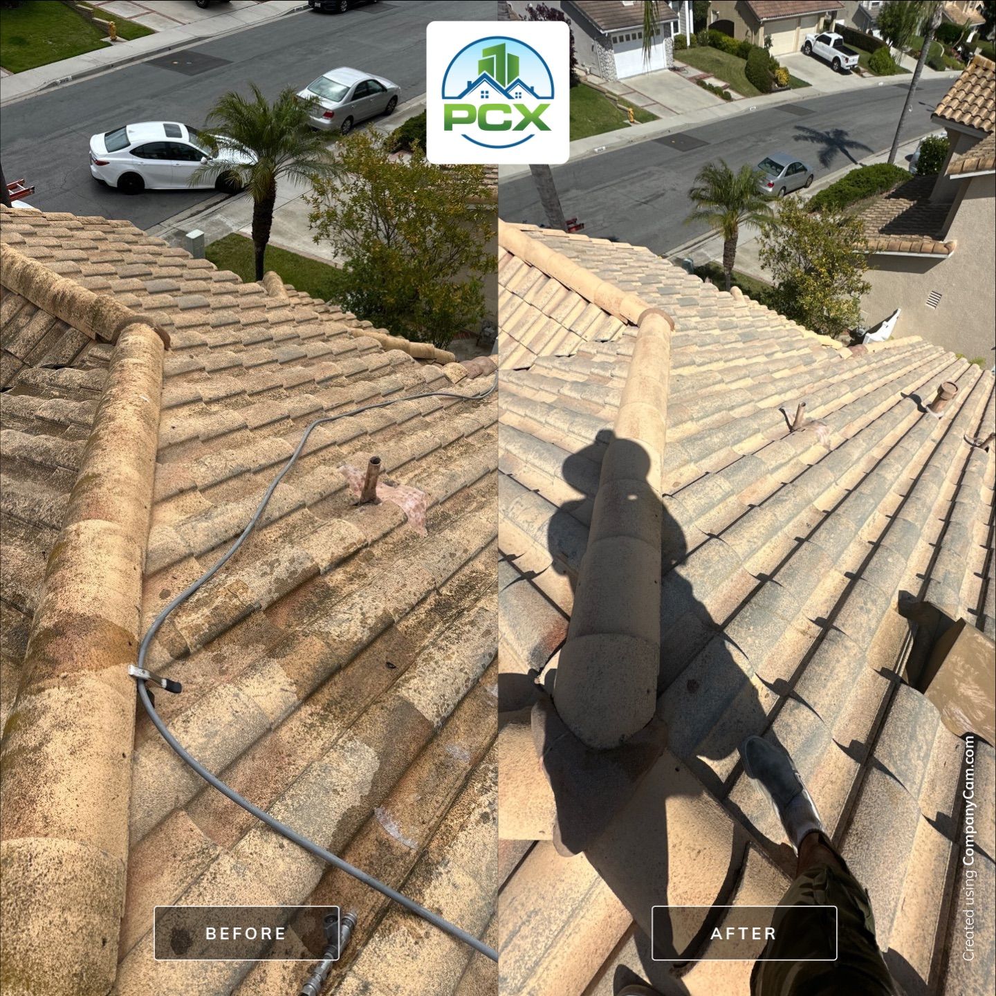 Roof Wash using Pressure Washer in Mission Viejo by Property Cleaning Experts, LLC