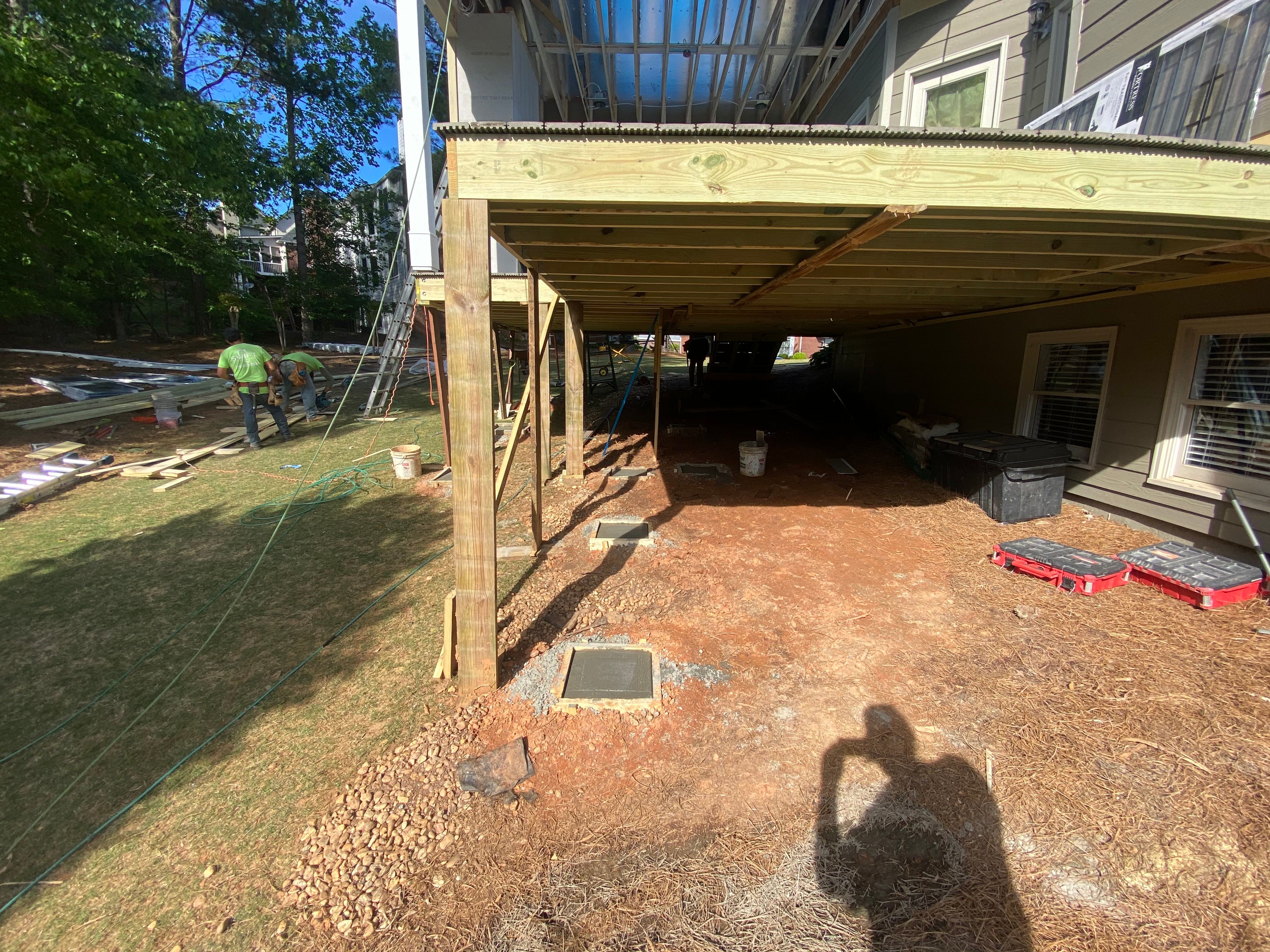 Covered Porch and Composite Deck Addition in Woodstock by Swift Home Renovations