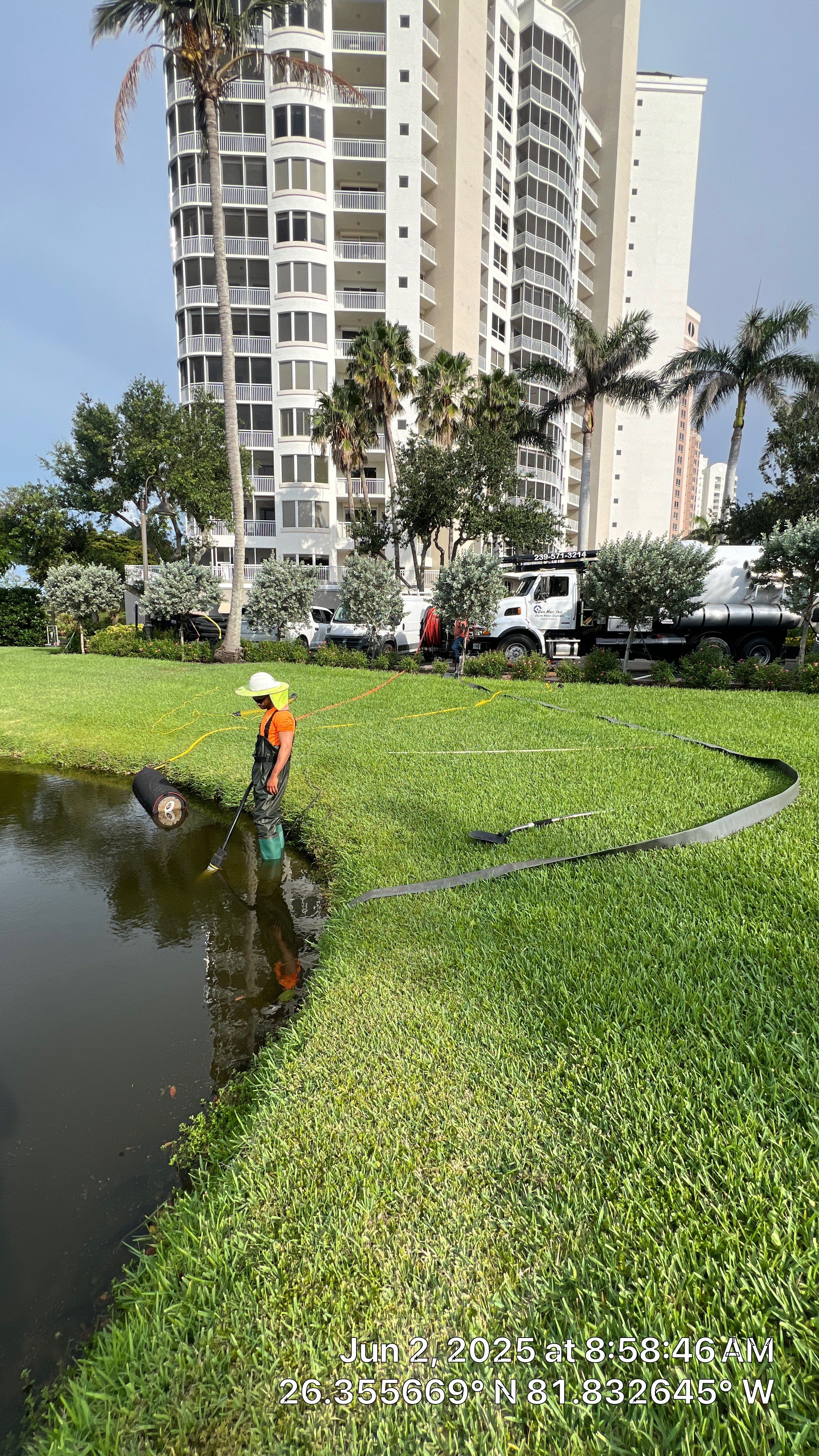Bonita Bay Condo Stormwater System Cleaning by Don Mar, Inc. Storm Water Solutions