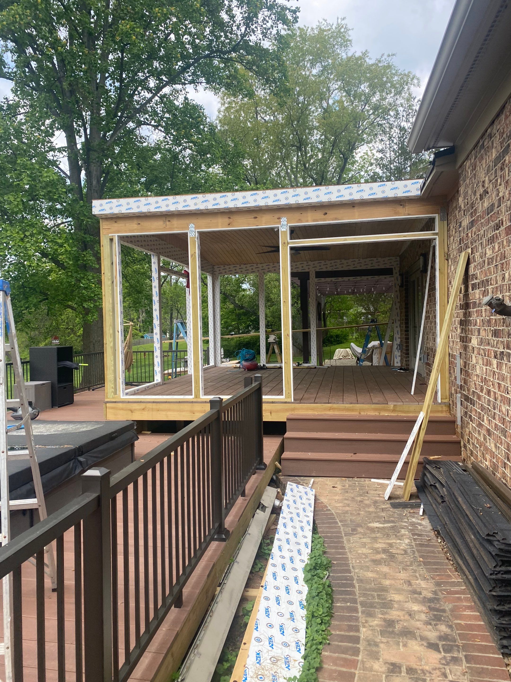 Deck/Screen porch Transformation using Timbertech by The Smet Companies, LLC