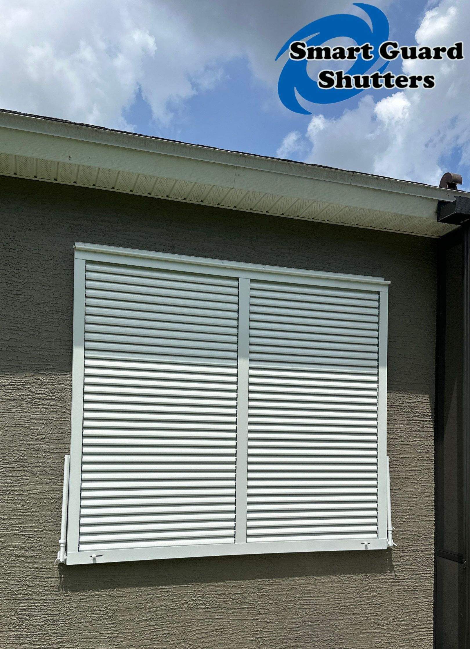 Impact Bahamas in Signal White by Smart Guard Shutters